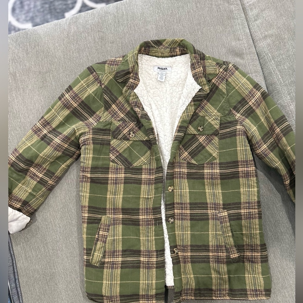 RSQ sherpa flannel jacket.